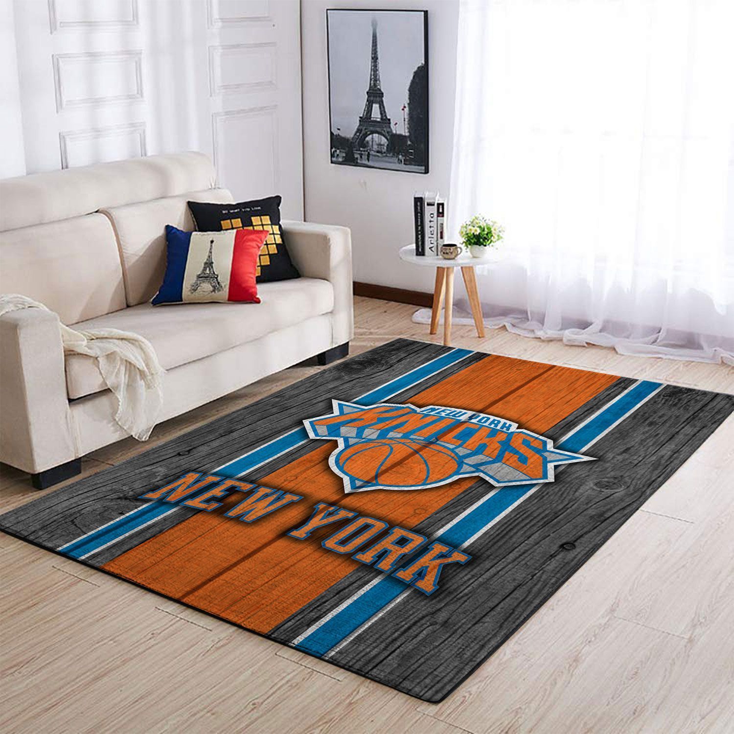 New York Knicks Nba Team Logo Wooden Style Nice Floor home decoration carpet rug