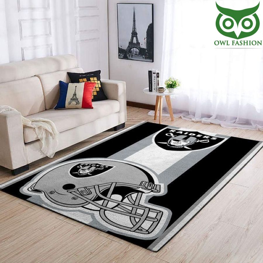 Oakland Raiders Nfl Team Logo Helmet carpet rug home décor
