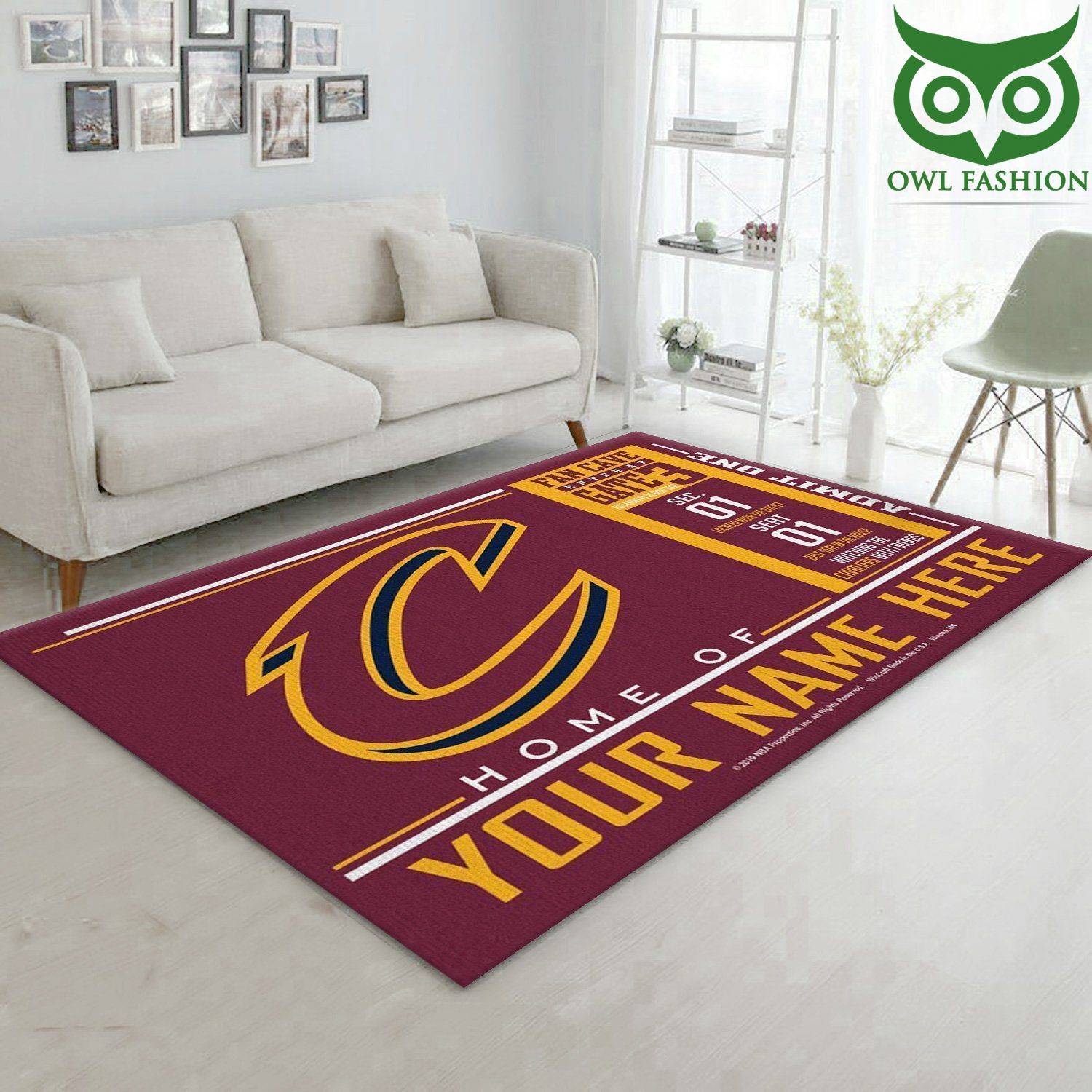 Cleveland Cavaliers Wincraft Personalized NBA room decorate floor carpet rug 