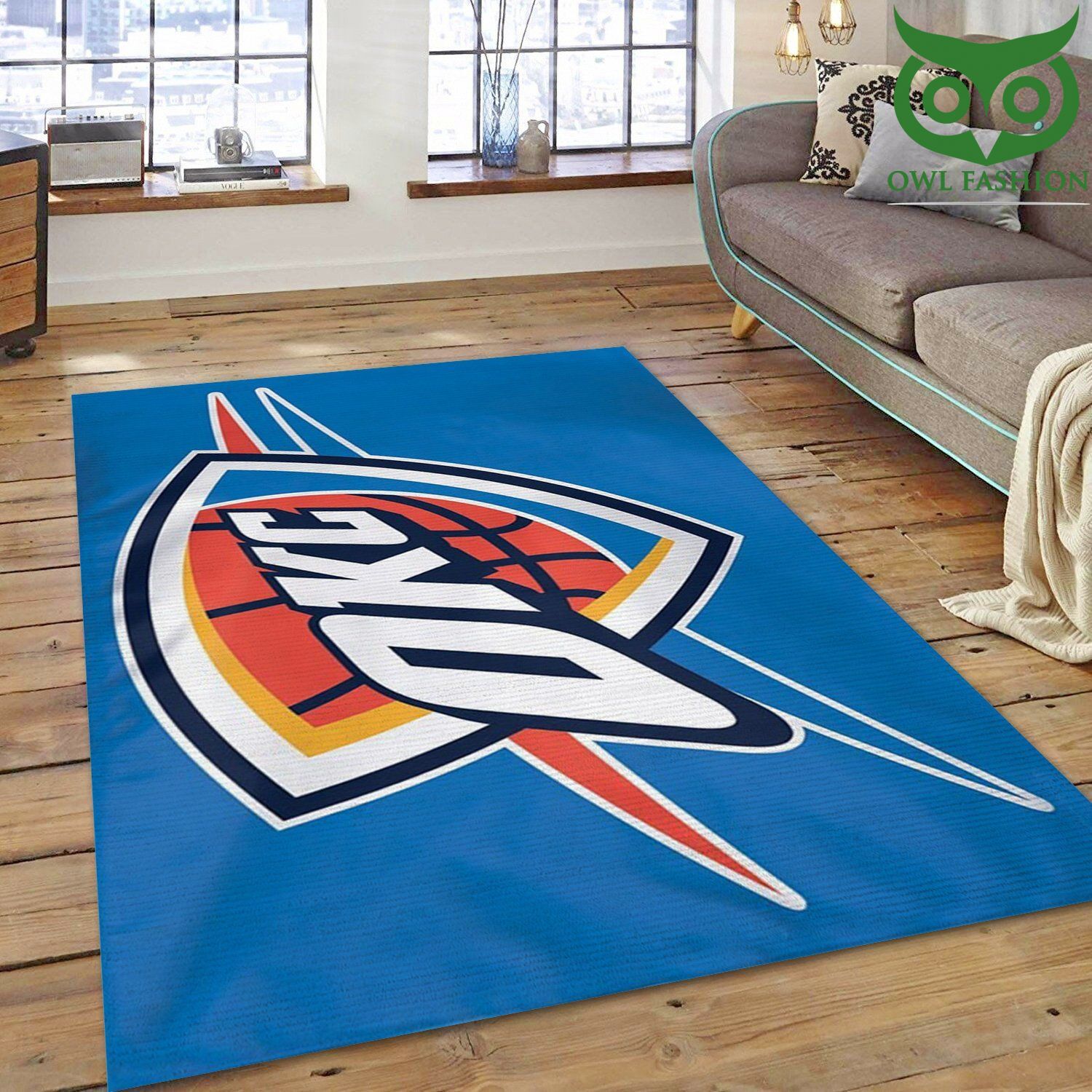 Oklahoma City Thunder Wincraft Area NBA carpet rug home decor
