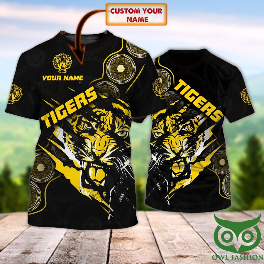 206 Personalized AFL Richmond Tigers lumos black 3D Tshirt