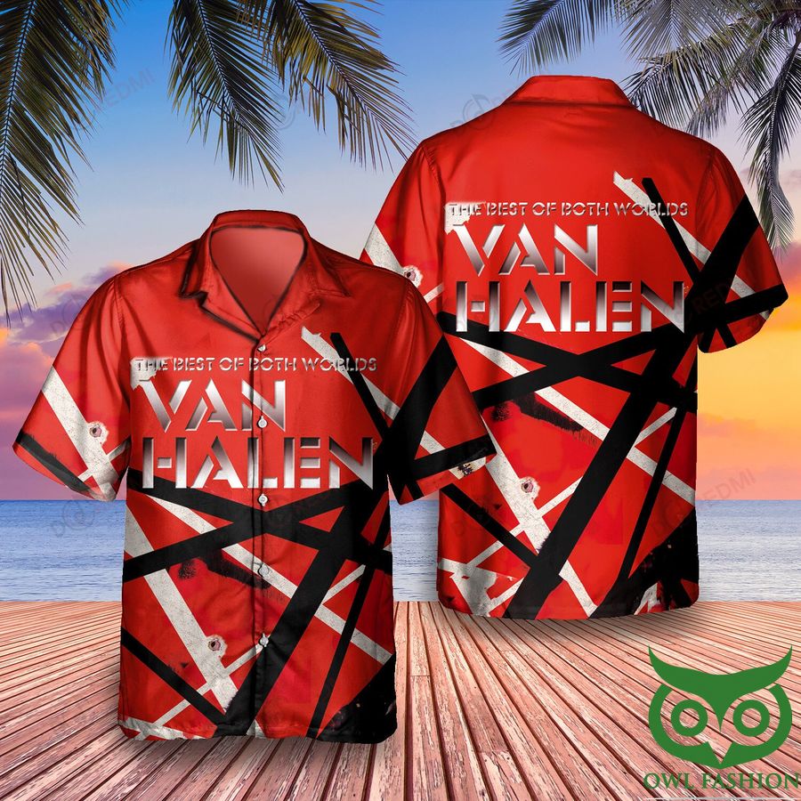 10 Van Halen The Best of Both Worlds 2nd Hits Album Hawaiian Shirt