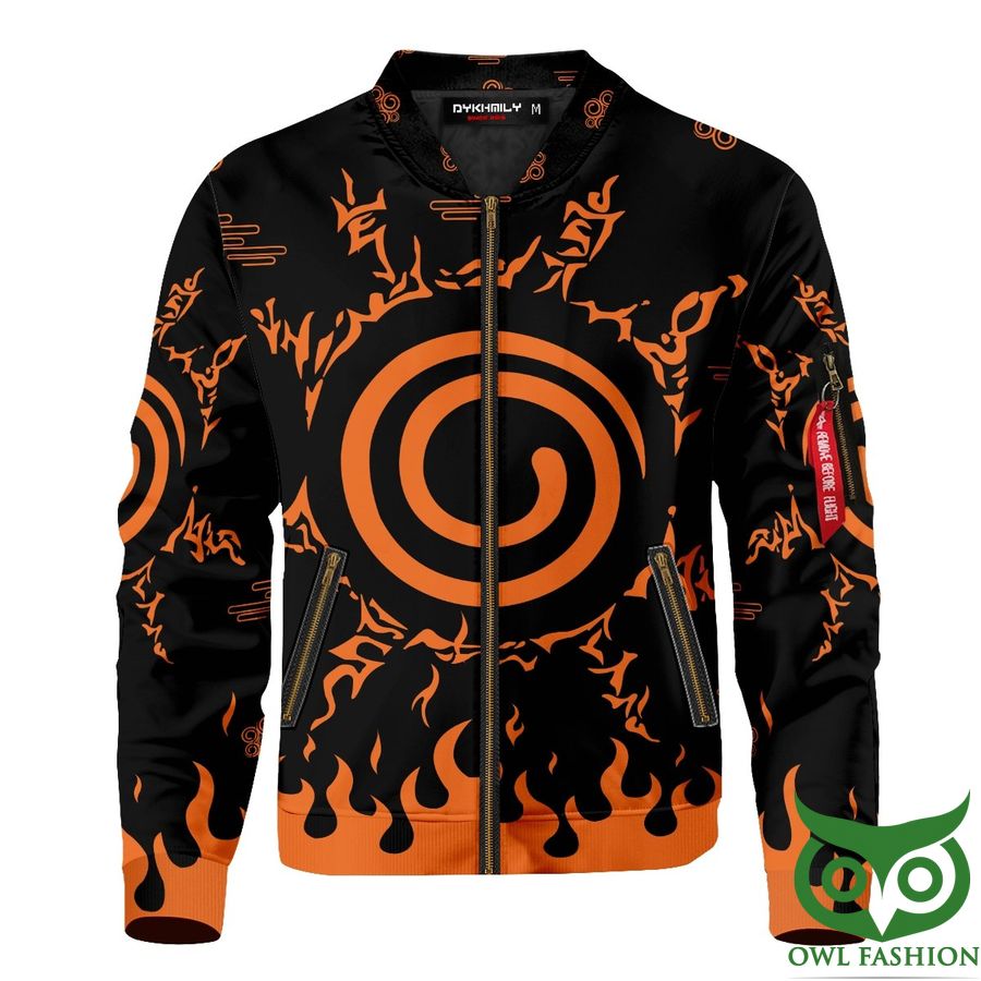 Kurama Naruto Printed Bomber Jacket