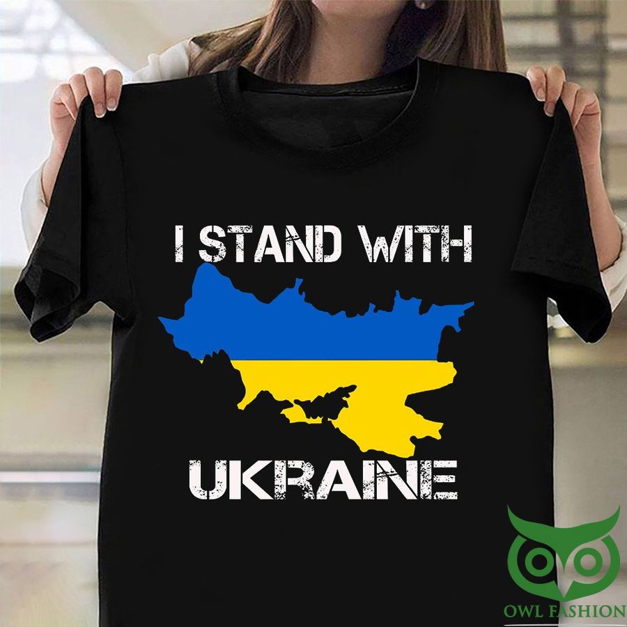 Fuck Putin Shirt Ukrainian Map I Stand With Ukraine 2D T-shirt