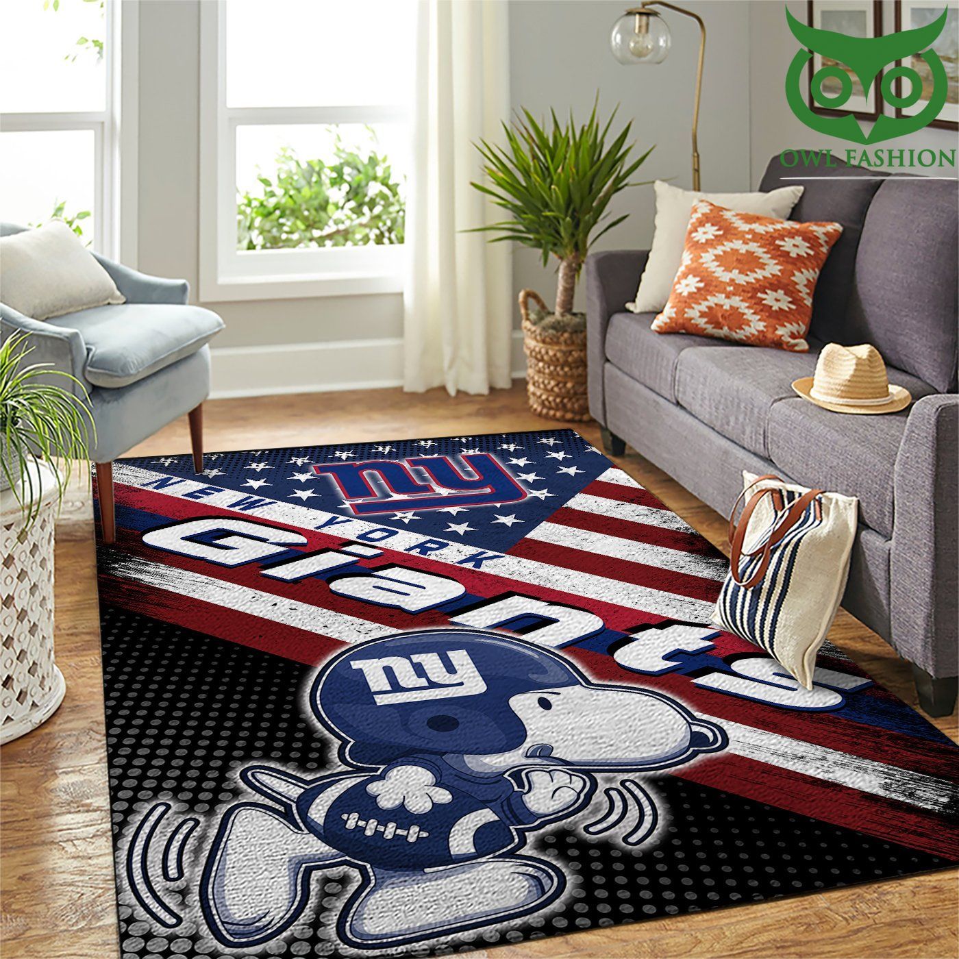 New York Giants Nfl Team Logo Snoopy Us Style room decorate floor carpet rug 