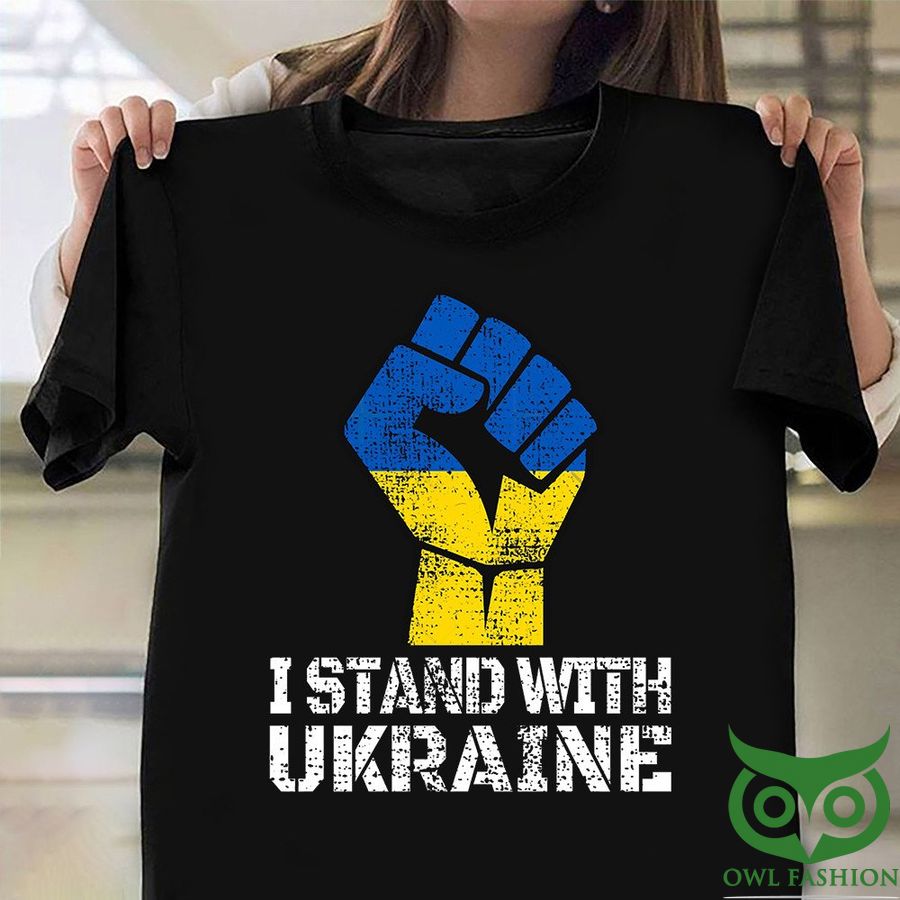 Fuck Putin Shirt Ukrainian Fist I Stand With Ukraine with Fist 2D T-shirt