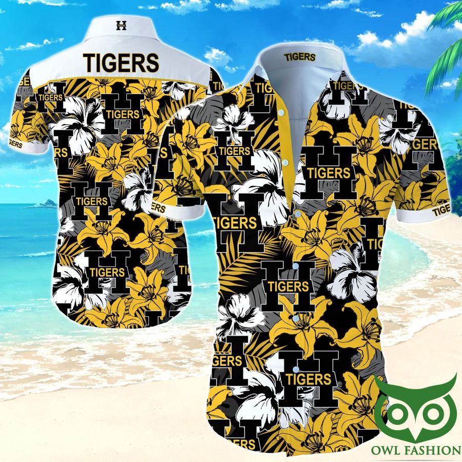 Hamilton Tigers Yellow and Black Floral Hawaiian Shirt