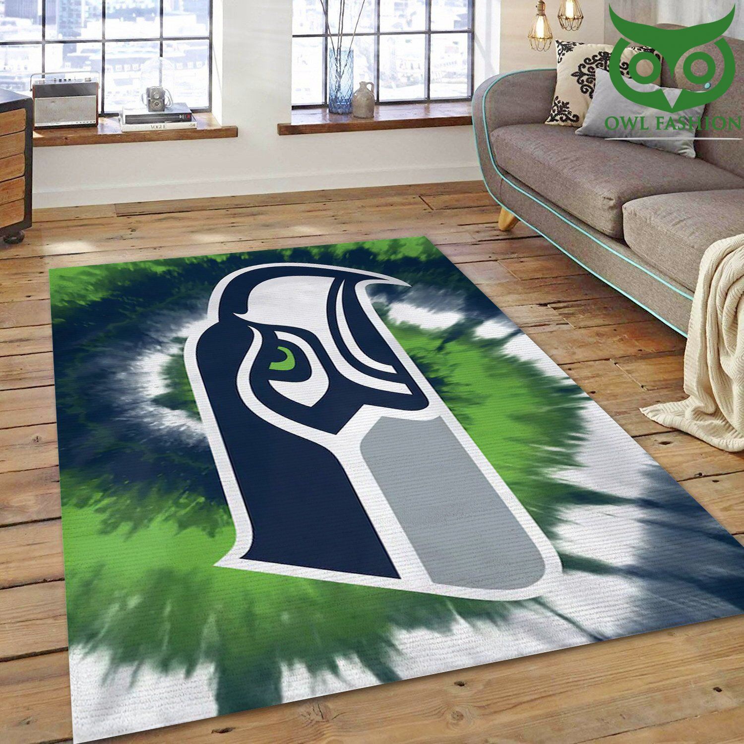 Seattle Seahawks 1976 NFL carpet rug