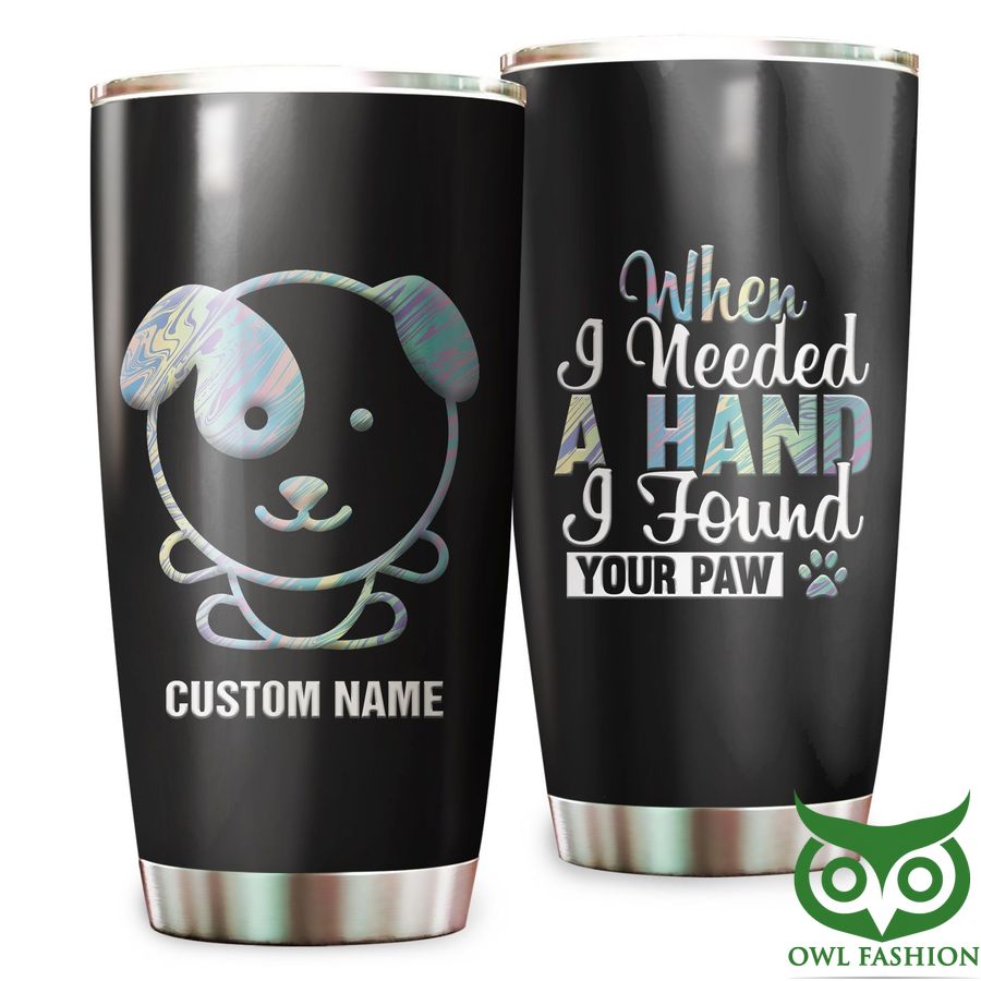 Cute Hologram Puppy Custom Name Tumbler Cup