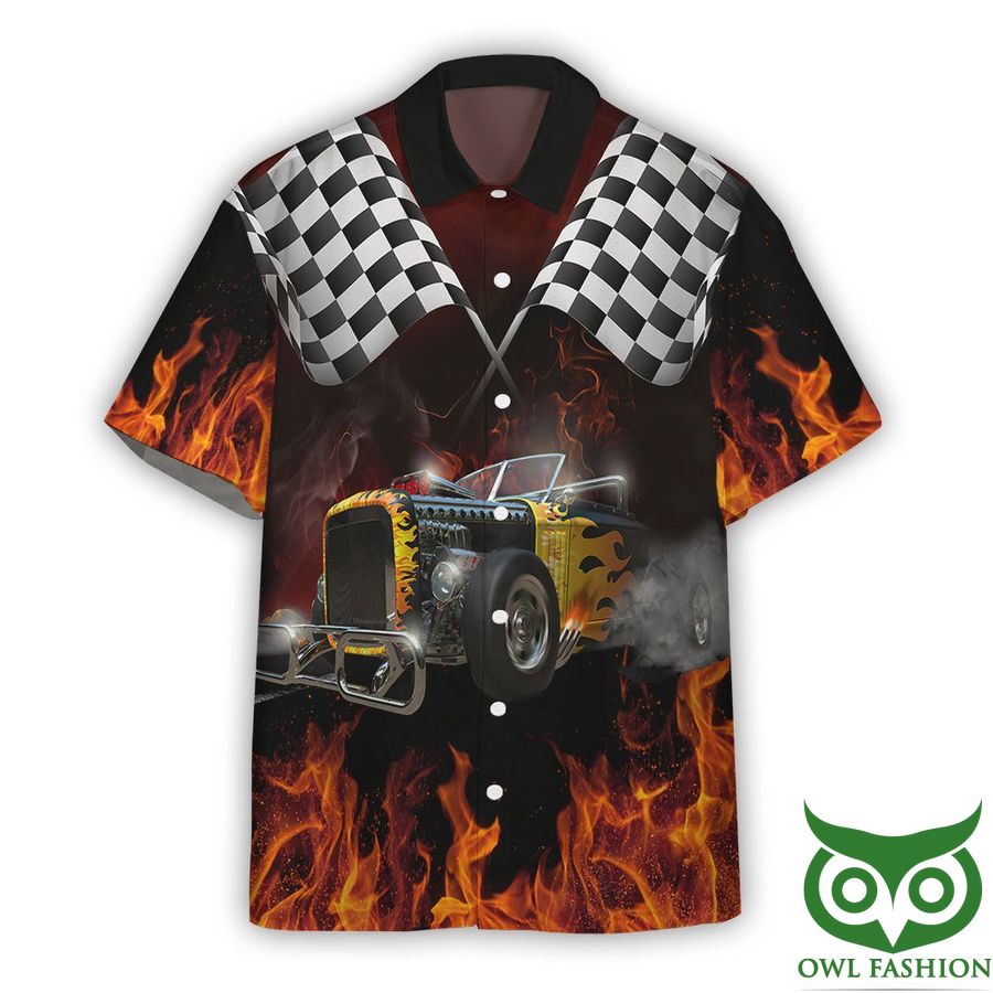 3D AOP Hot Rod Car Racing Custom Hawaiian Shirt