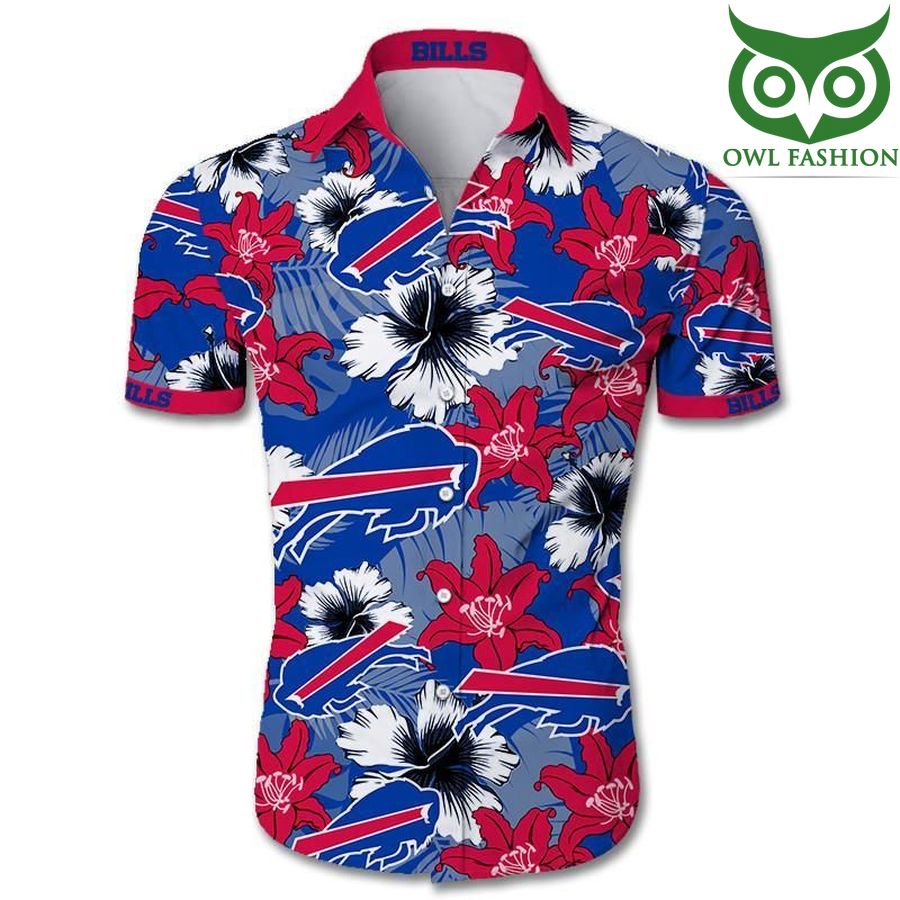 Buffalo Bills NFL Tropical Flower Short Sleeve Hawaiian Shirt