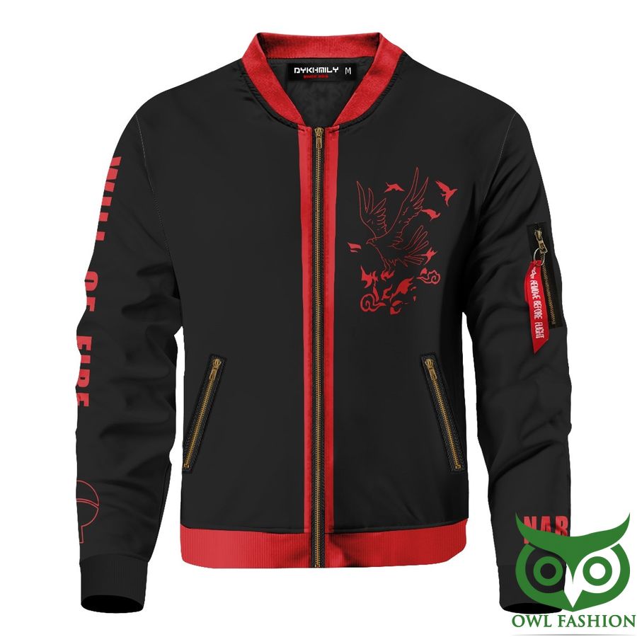 Will of Fire Naruto Printed Bomber Jacket
