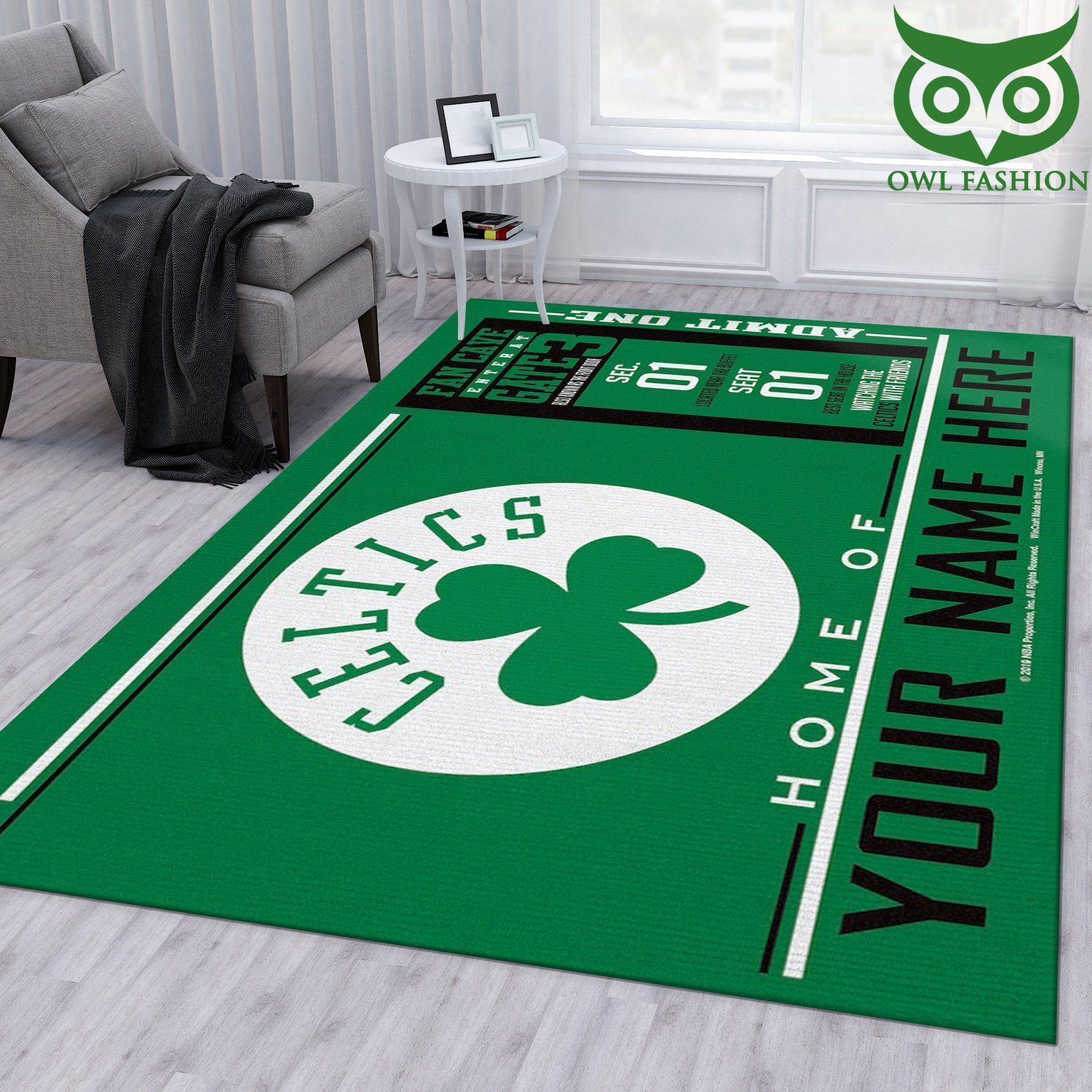 Boston Celtics Wincraft Personalized NBA Area carpet rug Home and floor Decoration