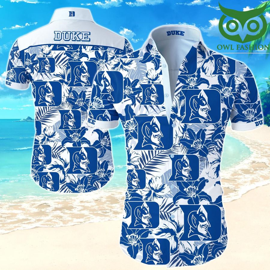 Duke Blue Devils Hawaiian Shirt short sleeve summer wear