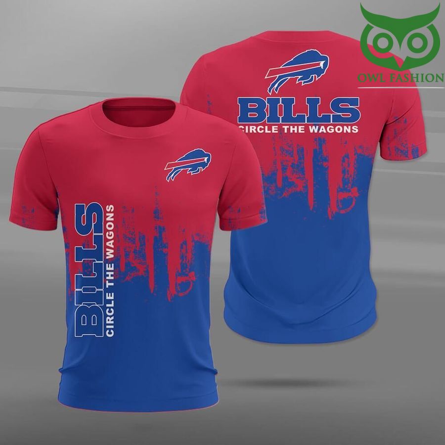 NFL Buffalo Bills circle the wagons Paint Forest Casual 3D t-shirt