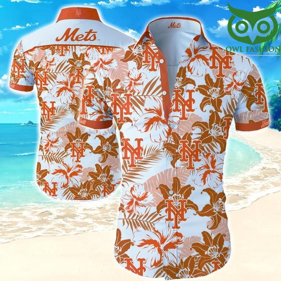 New York Mets Hawaiian Shirt short sleeve summer wear