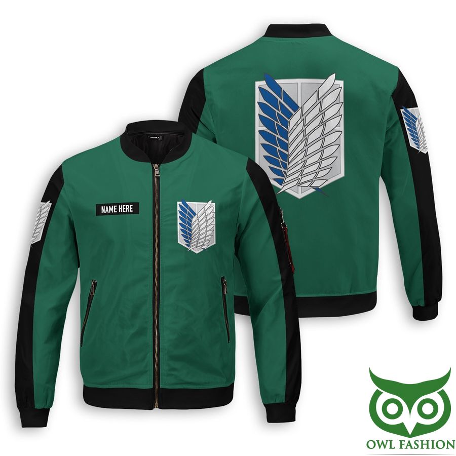 Personalized Scouting Legion Attack on Titan Printed Bomber Jacket