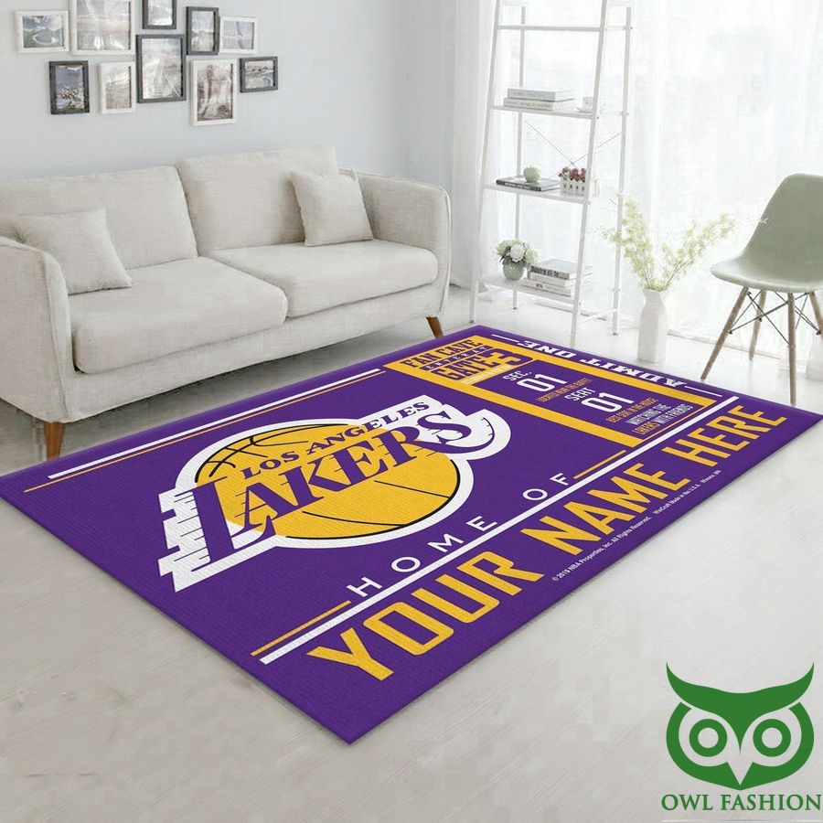 Customized Los Angeles Lakers Wincraft NBA Purple Carpet Rug