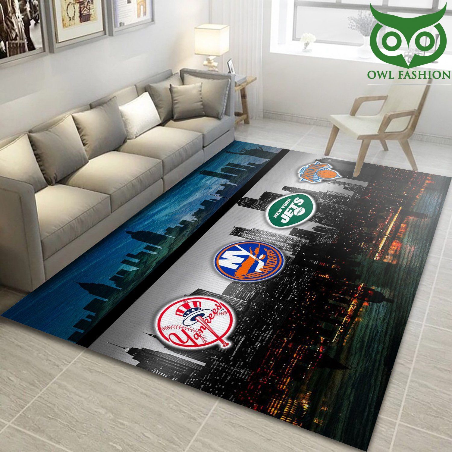 New York City Sports Teams Nfl carpet rug