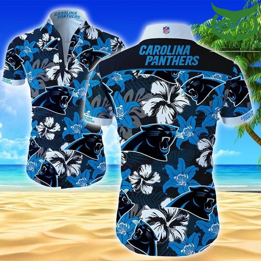 Nfl Carolina Panthers Hawaiian Shirt short sleeve summer wear