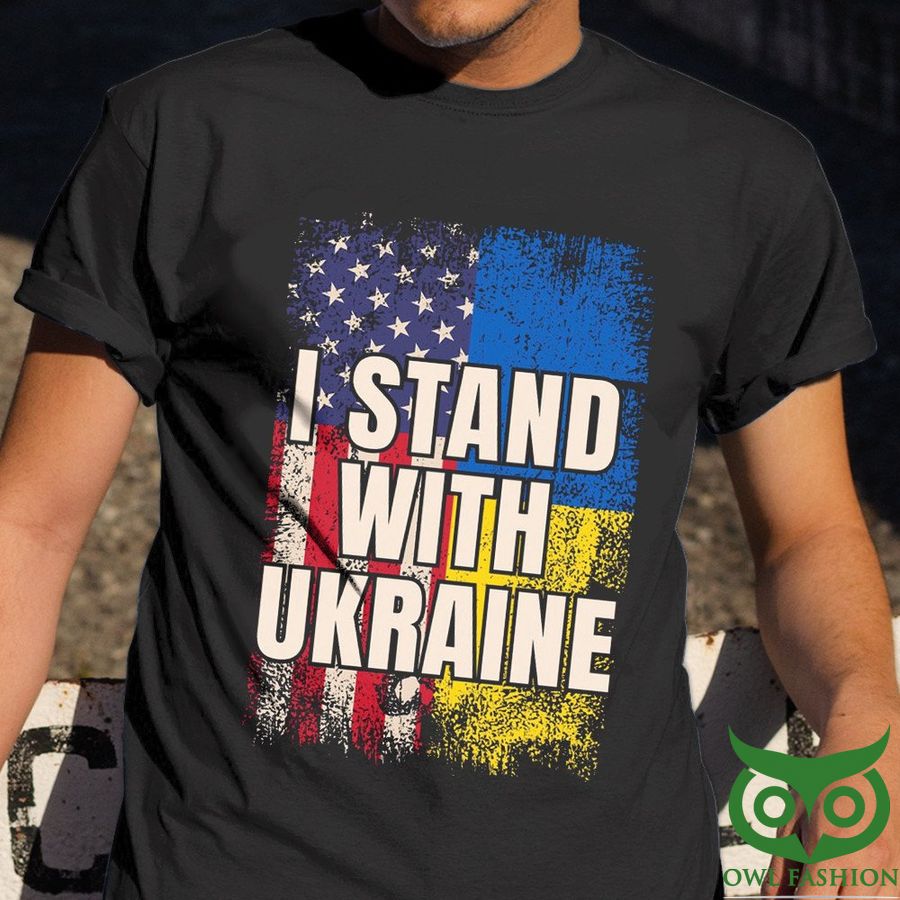 Stand With Ukraine Americans Praying For Ukrainian Stop War 2D T-shirt