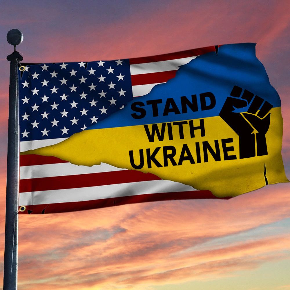 Stand With Ukraine Inside American Flag Fuck Putin Support Ukraine Merch 2022