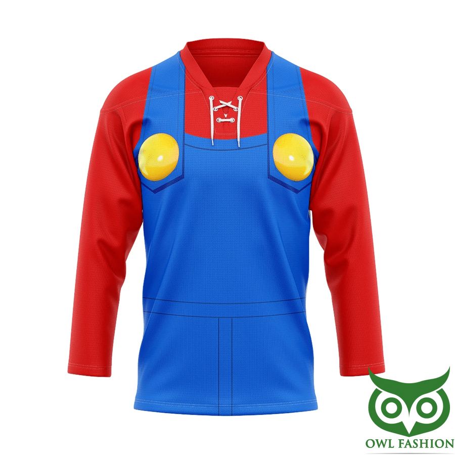 3D Mario Custom Hockey Jersey