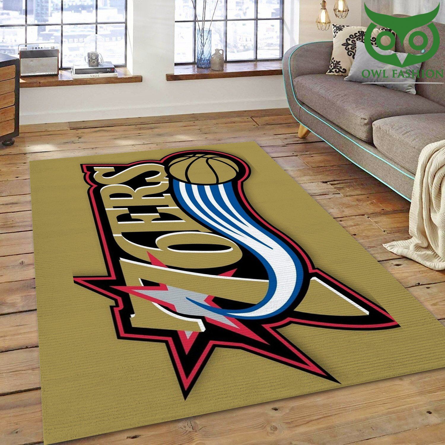 76ers Team Living Room NBA carpet rug