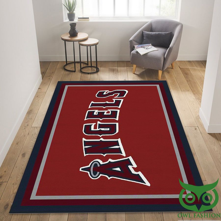 MLB Team Logo Los Angeles Angels Imperial Spirit Rug Rug Living Room Rug US Gift Decor