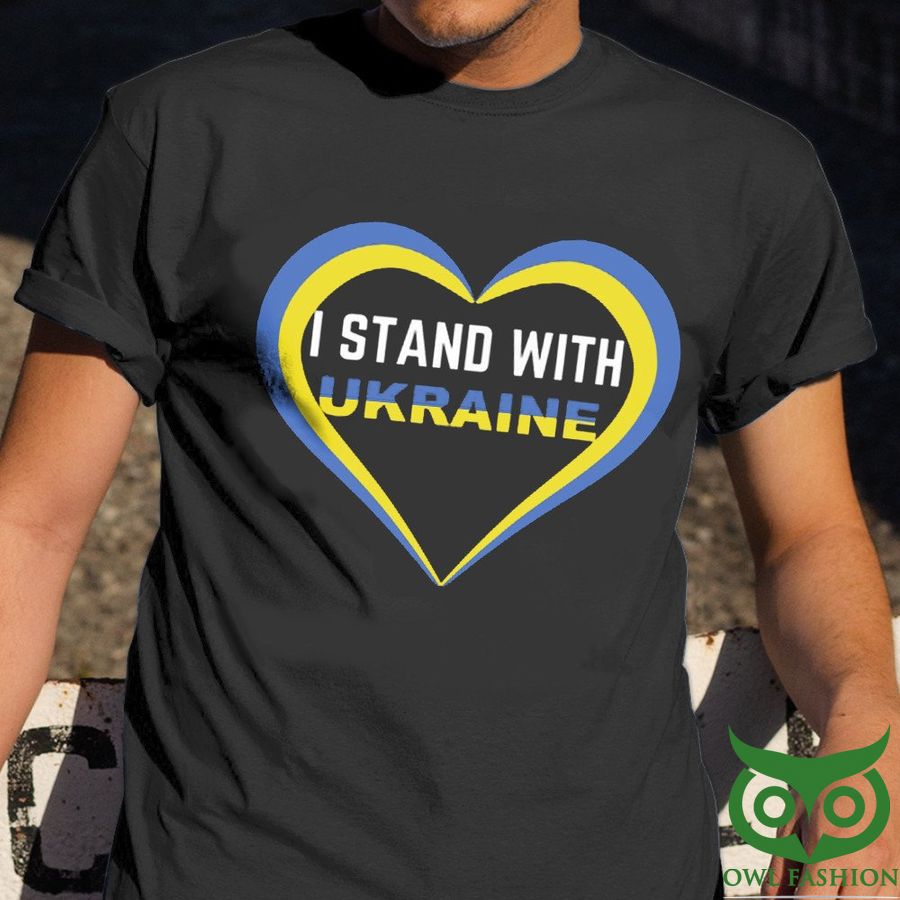 Ukraine I Stand With Ukraine with Flag Symbol Shirt 2D T-shirt