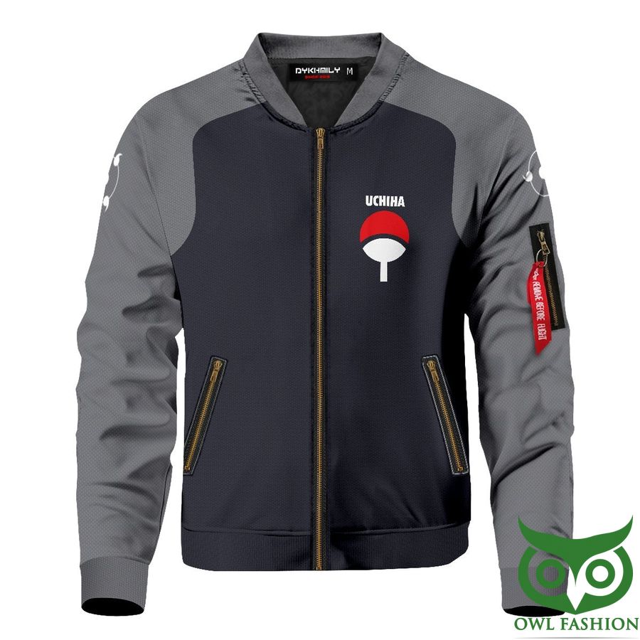 Personalized Uchiha Fire Naruto Printed Bomber Jacket