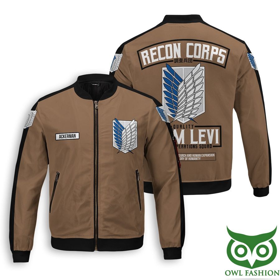 Personalized Team Levi Attack on Titan Printed Bomber Jacket