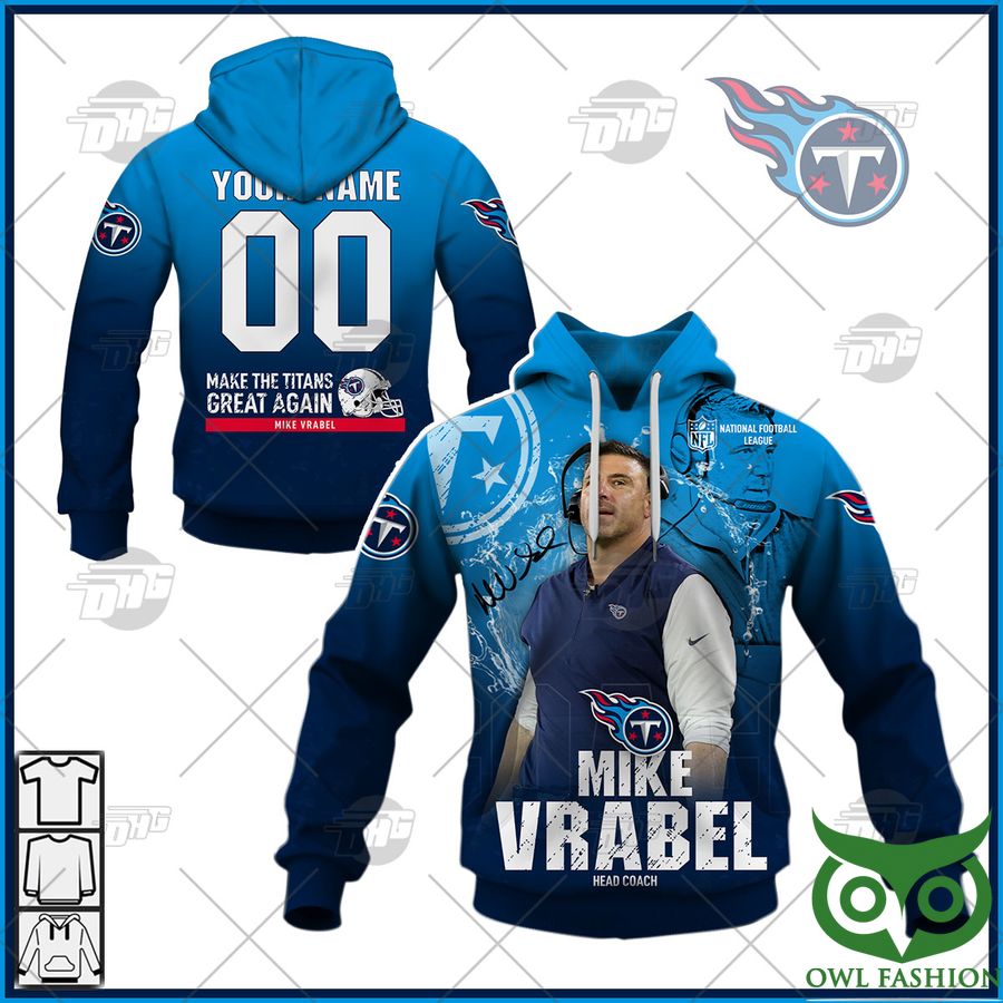 Personalize NFL Head Coach Mike Vrabel Tennessee Titans Coach Of The Year Hoodie Special Version