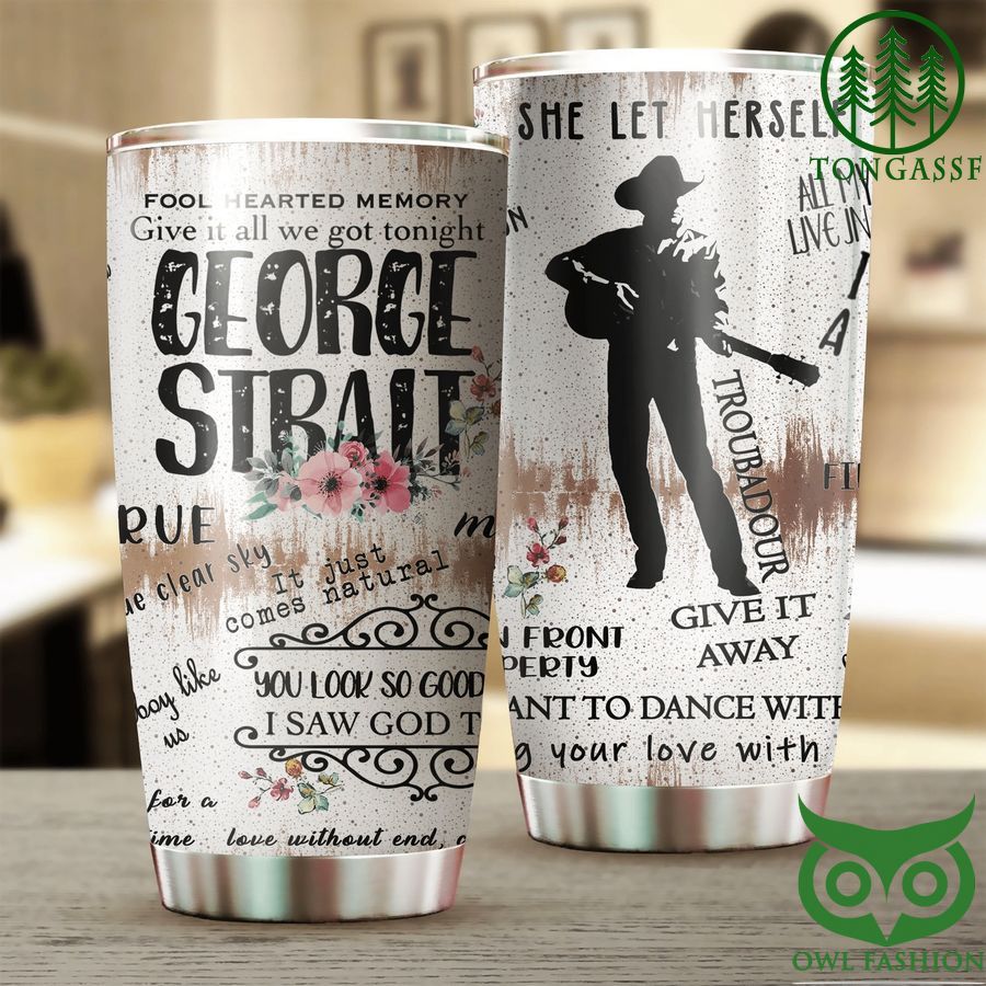123 George Strait Stainless Steel Tumbler Cup