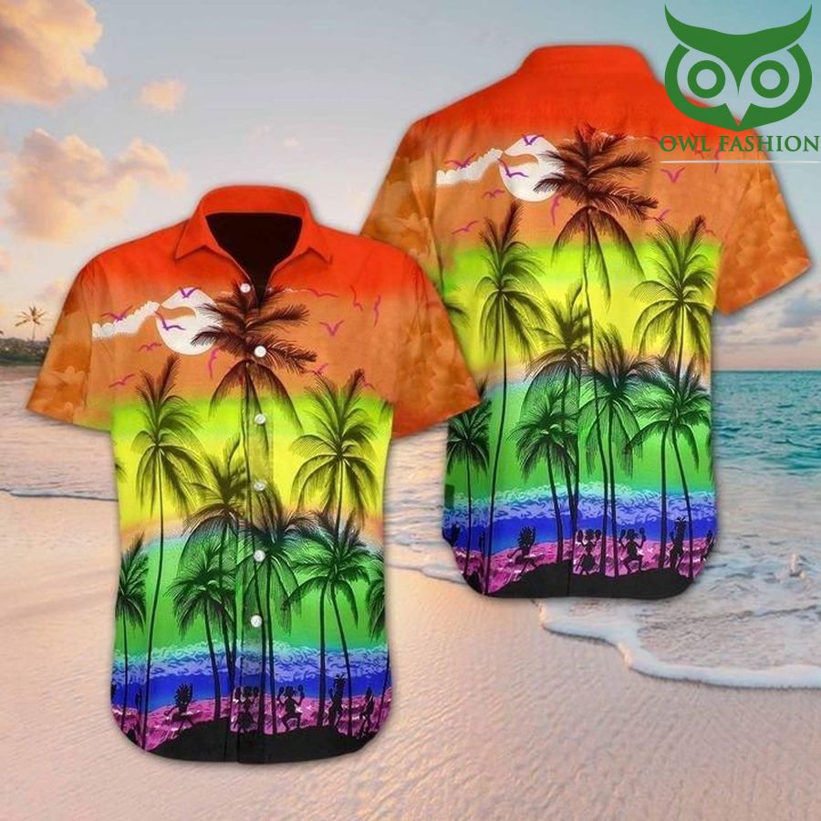 Beach hawaii lgbt Hawaiian Shirt 