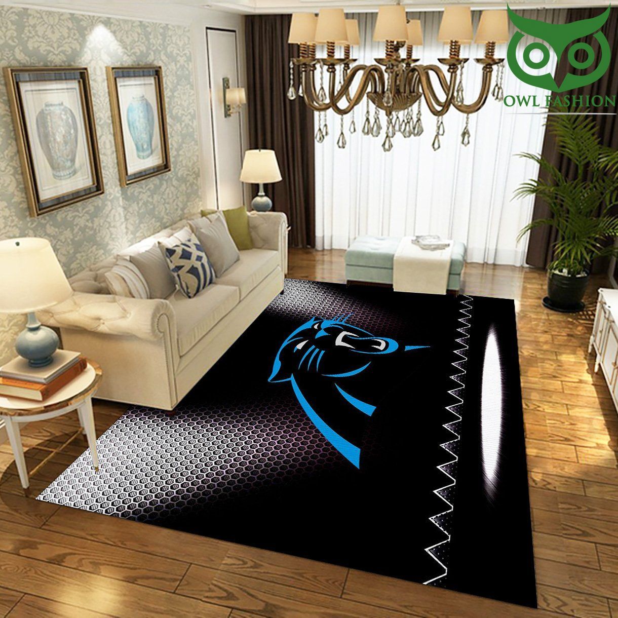 Carolina Panthers Nfl room decorate floor carpet rug 