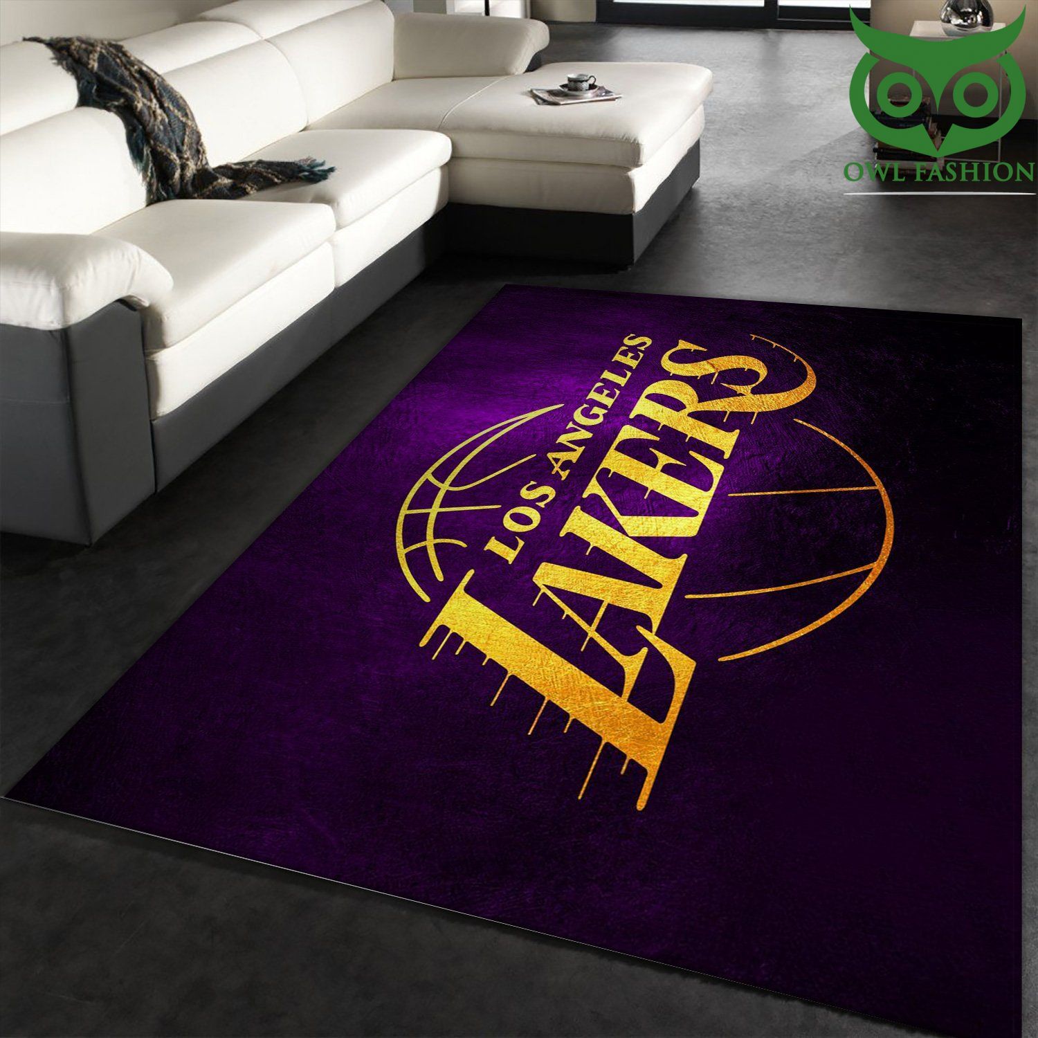 La Lakers Purple Gold NBA Team Carpet rug Limited