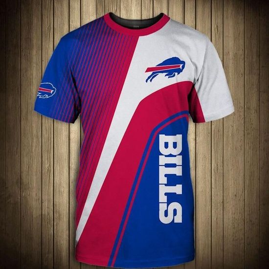NFL Buffalo Bills Casual striped 3d t-shirt