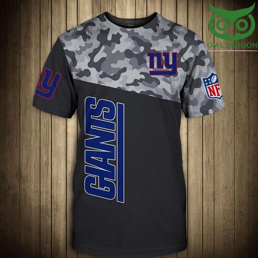 NFL New York Giants camo style logo Regular Mens Short Sleeve T-Shirt