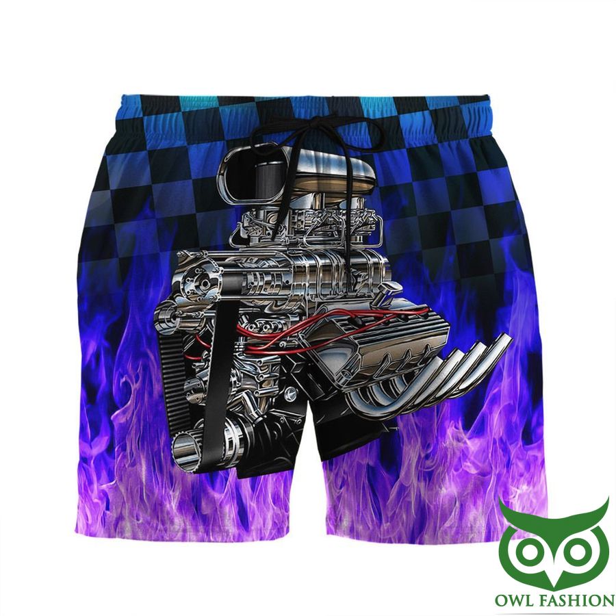 Gearhuman 3D Purple Hot Rod Shorts