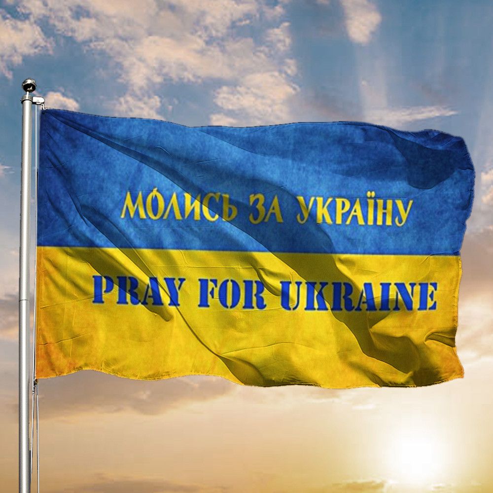 Pray For Ukraine Flag Stop War Praying For Ukrainian Flag Merchandise