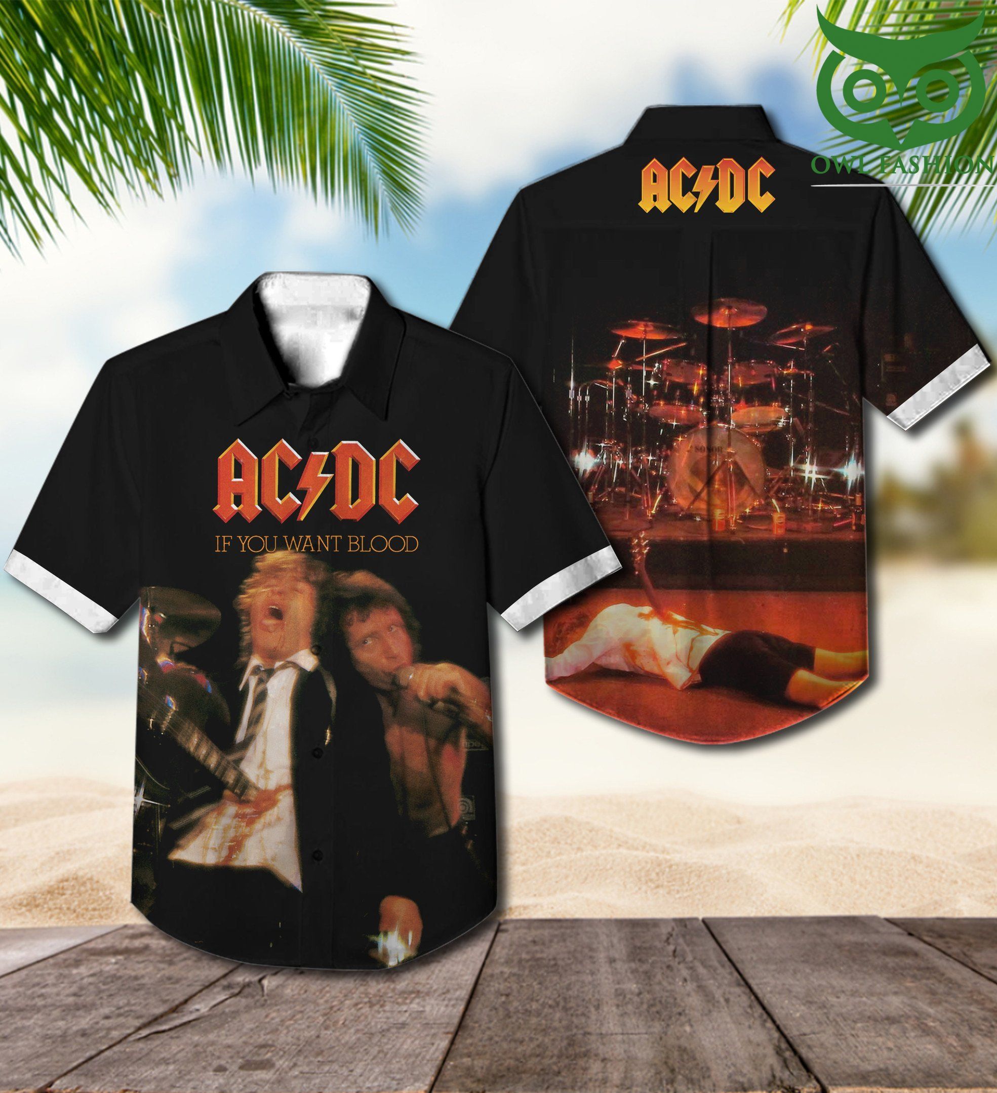 ACDC If you want blood 3D Hawaiian Shirt