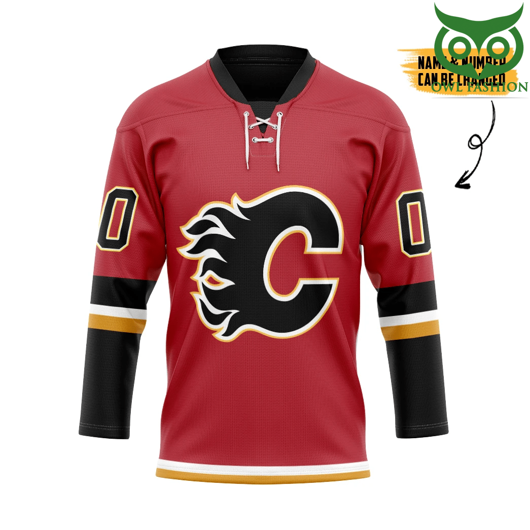 3D White Calgary Flames NHL Custom Name Number Hockey Jersey
