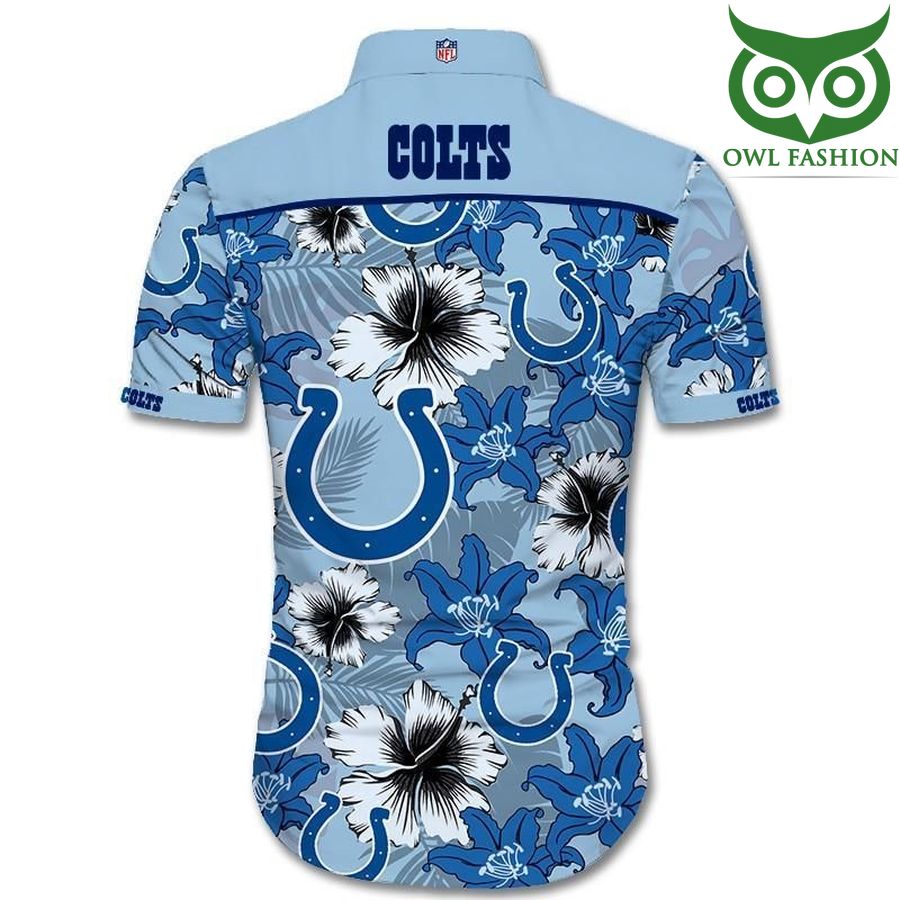 Indianapolis Colts Tropical Flower Short Sleeve Hawaiian Shirt for sport fans