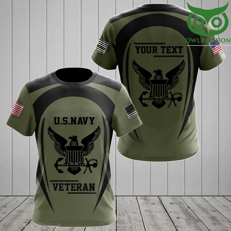 Personalized US Navy Veteran Shirt Pride Honor Military T-Shirt Gifts For Navy Veterans