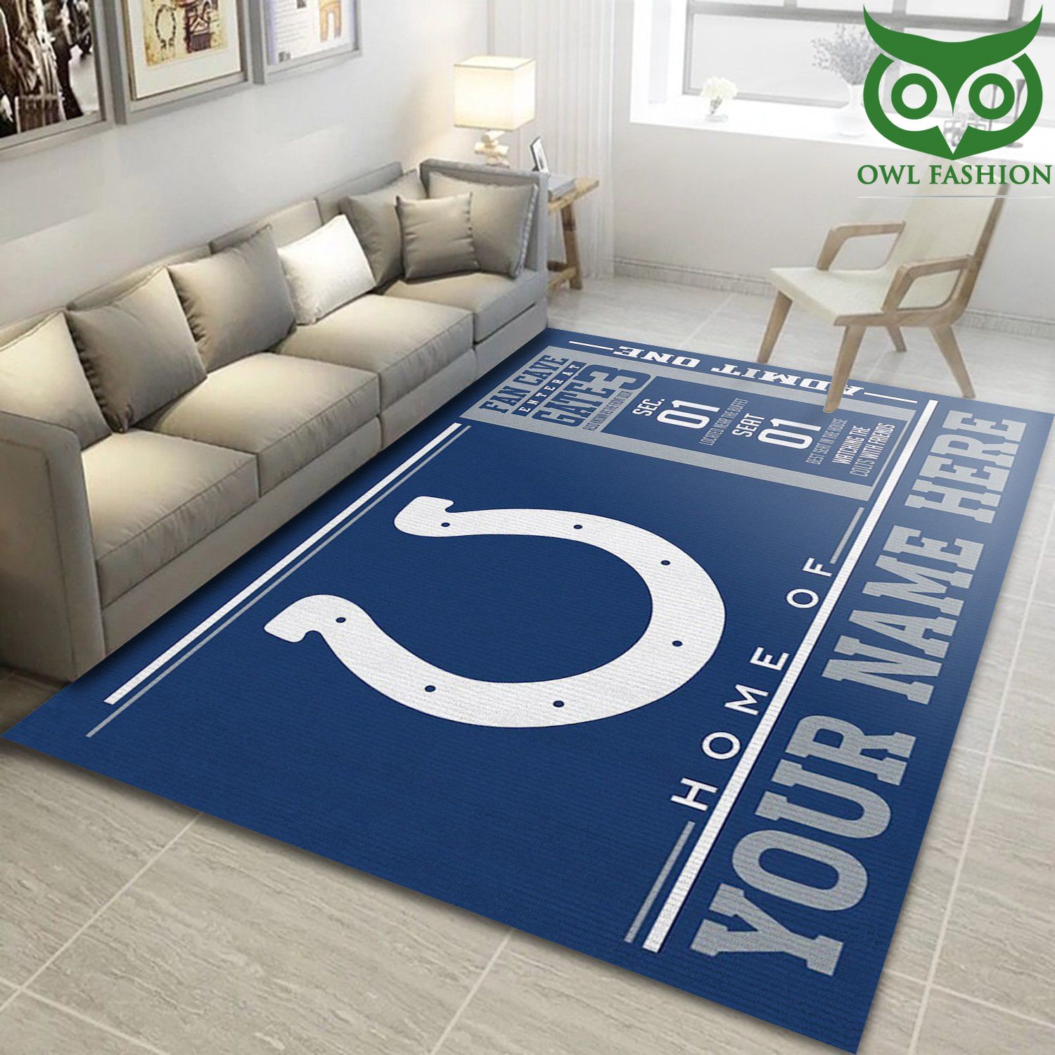 Indianapolis Colts Wincraft Personalized Nfl carpet rug limited edition