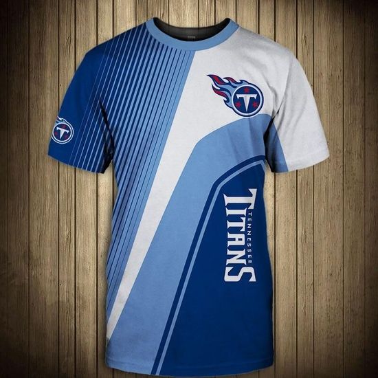 NFL Tennessee Titans Casual striped 3d t-shirt