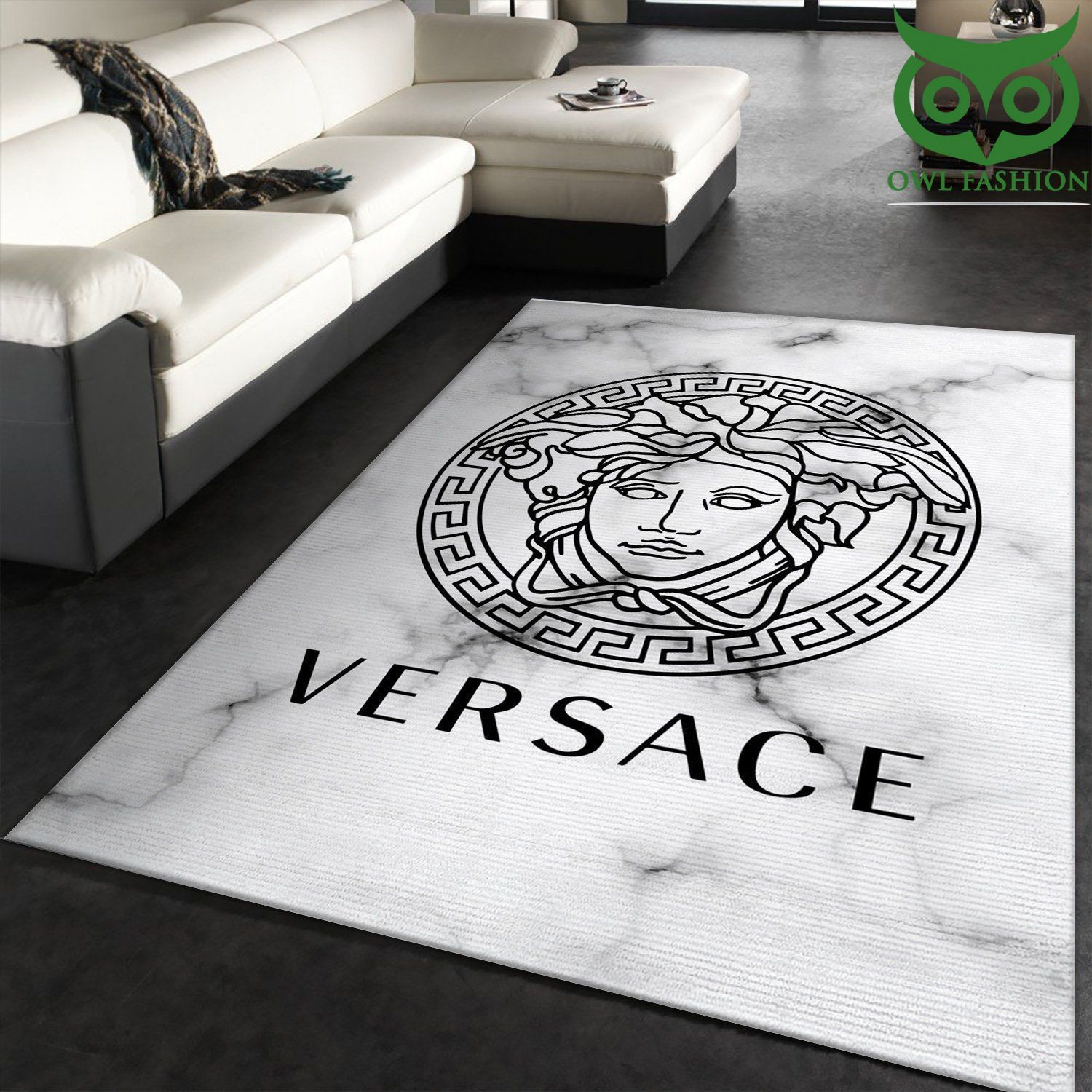 Versace Rectangle room decorate floor carpet rug 