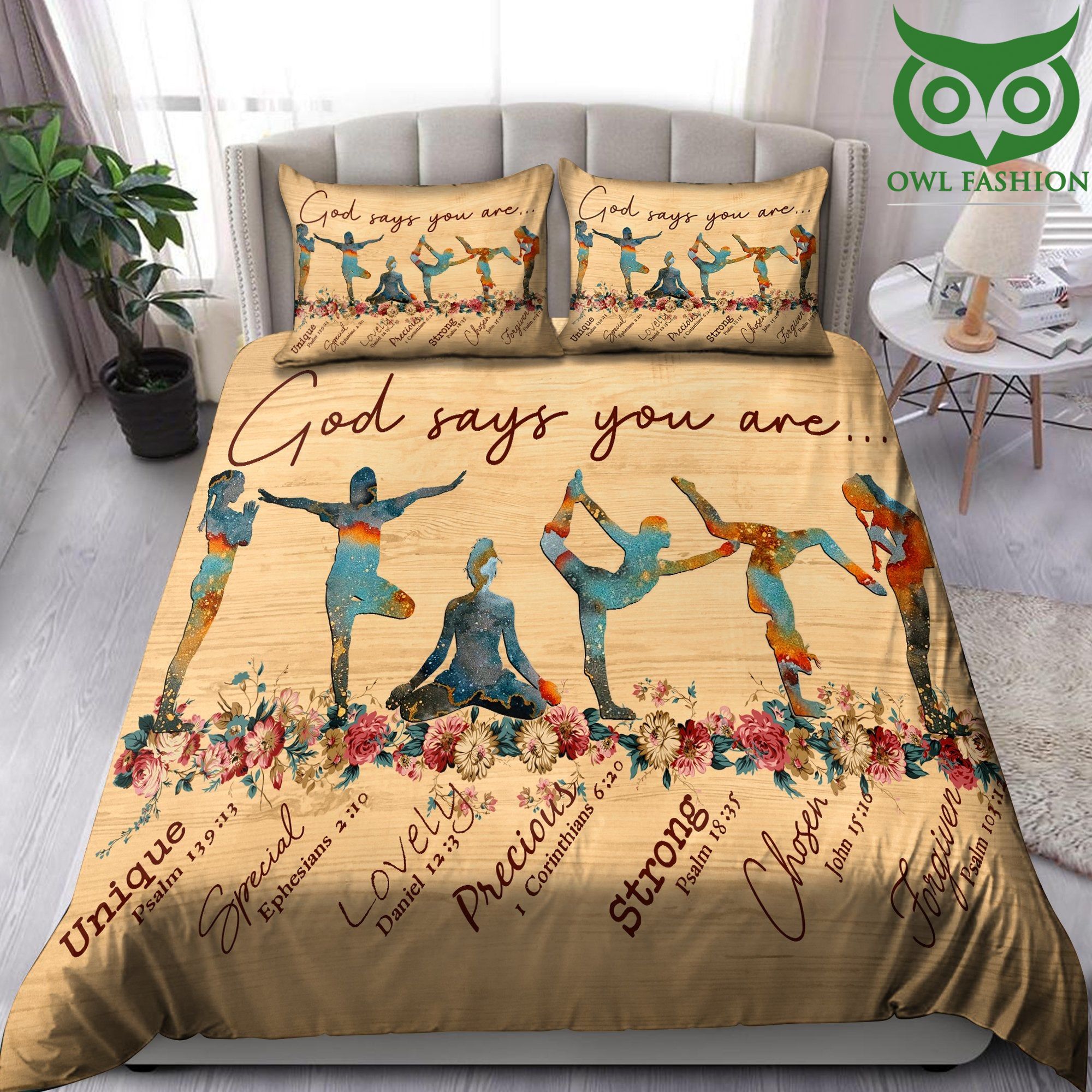Yoga Love Peace Life Limited God say you are Bedding set 
