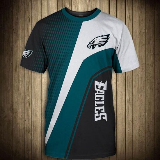 NFL Philadelphia Eagles Casual striped 3d t-shirt